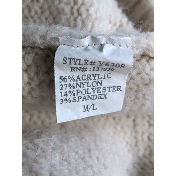 Y2K Fair Isle Sweater M Apres Ski Nordic Jumper Fuzzy VTG Anthropologie Luna Ivy - Picture 9 of 11